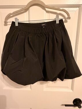 Express Black Elastic Waist Mini Skirt